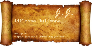 Jánosa Julianna névjegykártya